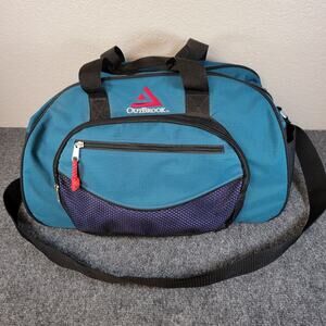 OutBrook Duffel 18x10 Teal Black Gym Travel Shoulder Bag Lightweight Carry Zip